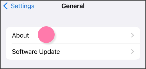 3. Select 'About'