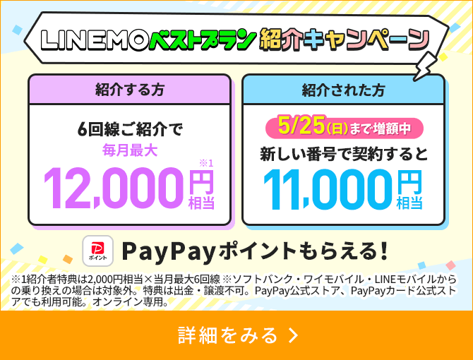 LINEMOベストプラン紹介キャンペーン