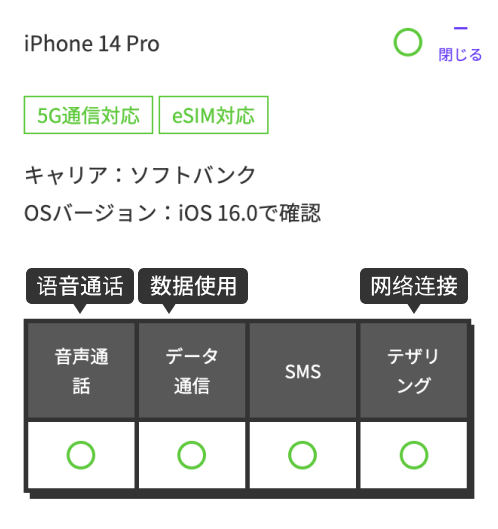 How to read the Device Check results