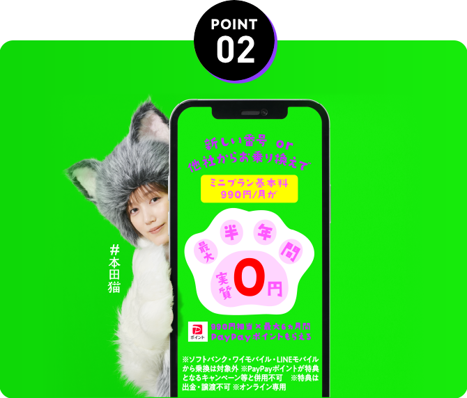 POINT2 ミニプラン基本料最大半年間実質無料キャンペーン
