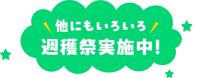 他にもいろいろ週穫祭実施中！