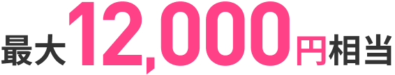 最大12,000円相当