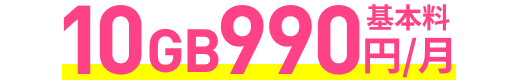 基本料10GB990円/月