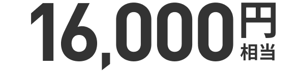 最大16,000円相当