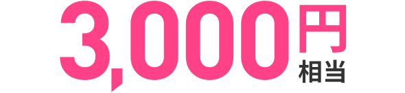 最大3,000円相当