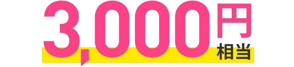 3,000円相当