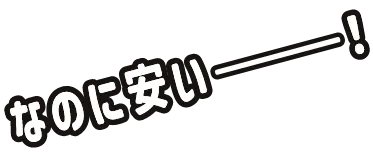 なのに安いー！