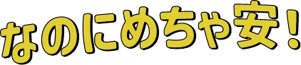 なのにめちゃ安！